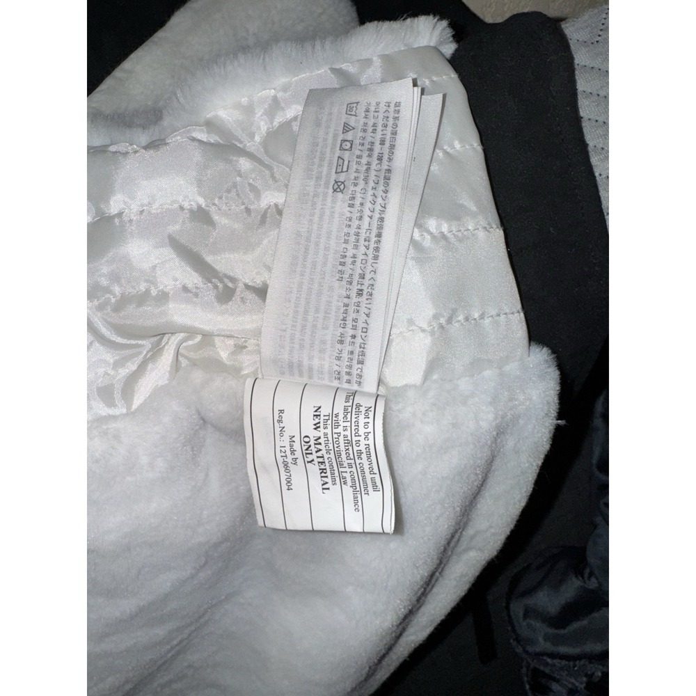 HOLLISTER FAUX TEDDY LINED PARKA JACKET COAT BLACK WOMENS SIZE L Sherpa Soft Fur - Picture 7 of 8